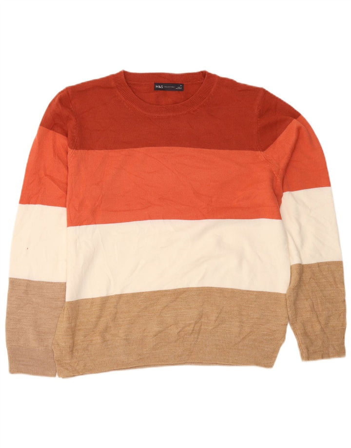 Marks & Spencer Damen-Pullover mit Rundhalsausschnitt, Gr. 14, Größe L, mehrfarbig