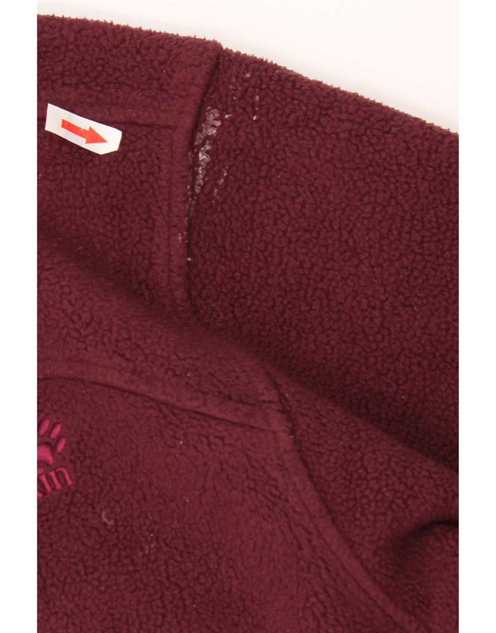 Jack Wolfskin Damen Fleecejacke UK 16 Large Burgunderrot Polyester