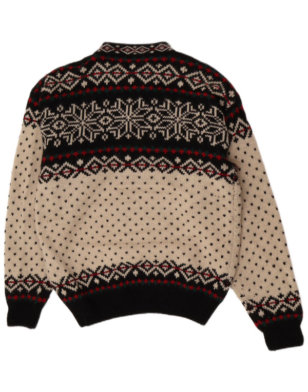 Sportique Damen-Pullover mit Rollkragen, 2XL, Off-White-Fair-Isle-Wolle