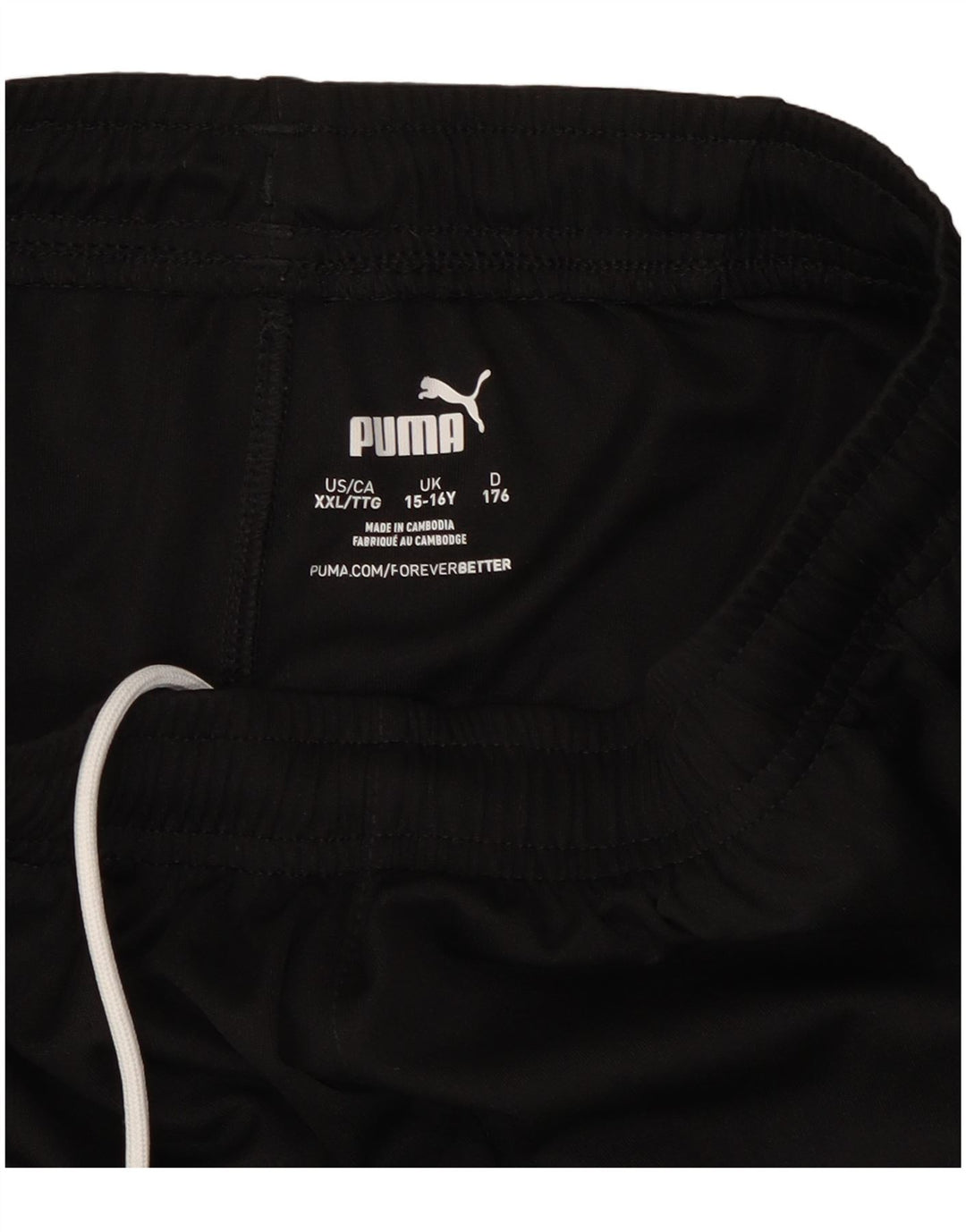 Puma Jungen Sportshorts 15–16 Jahre, schwarzes Polyester