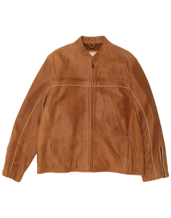 Vintage Herren Lederjacke UK 36 Mittelbraunes Leder