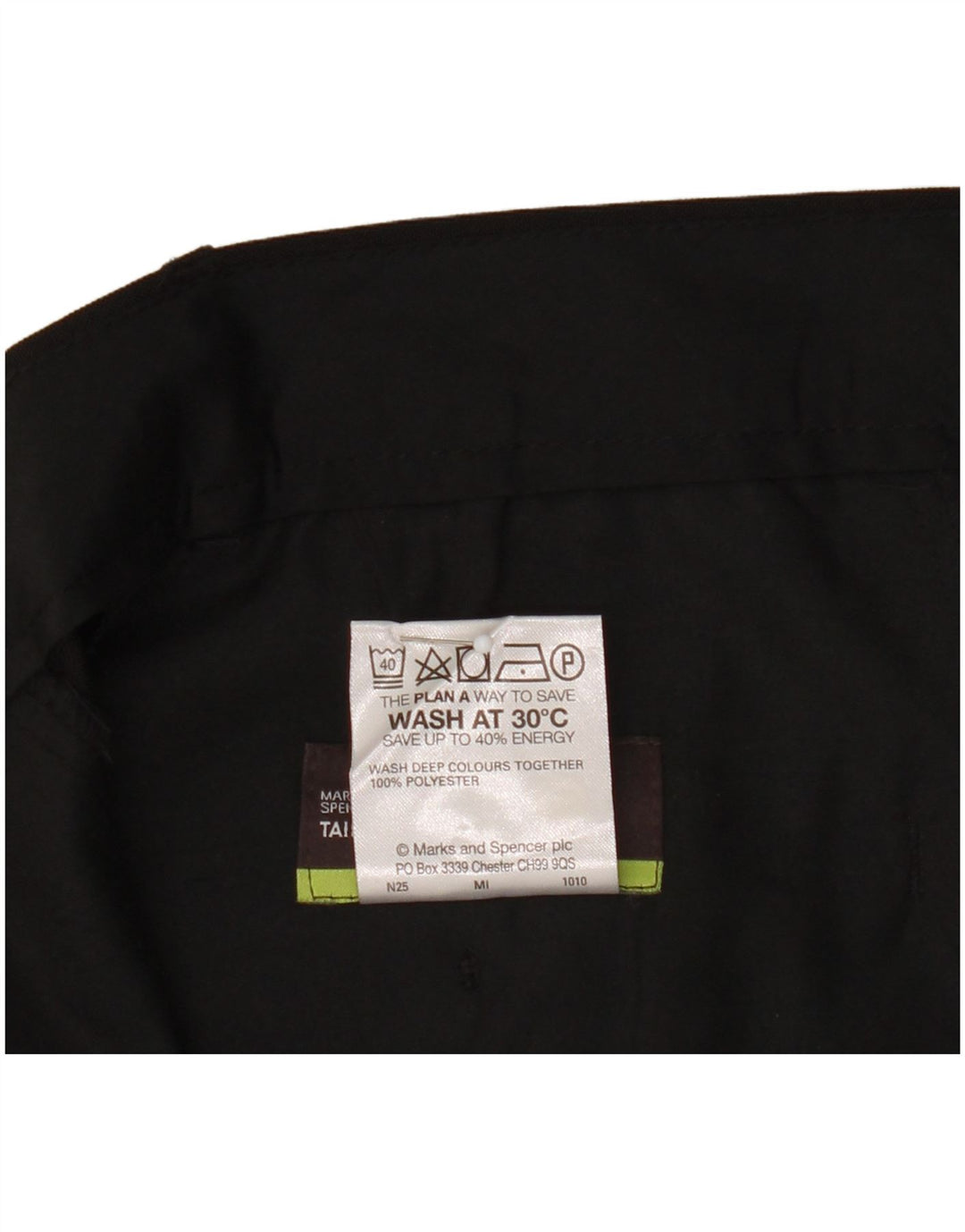 Gerade Herren-Chinohose von Marks & Spencer, W38, L31, Schwarz, Polyester