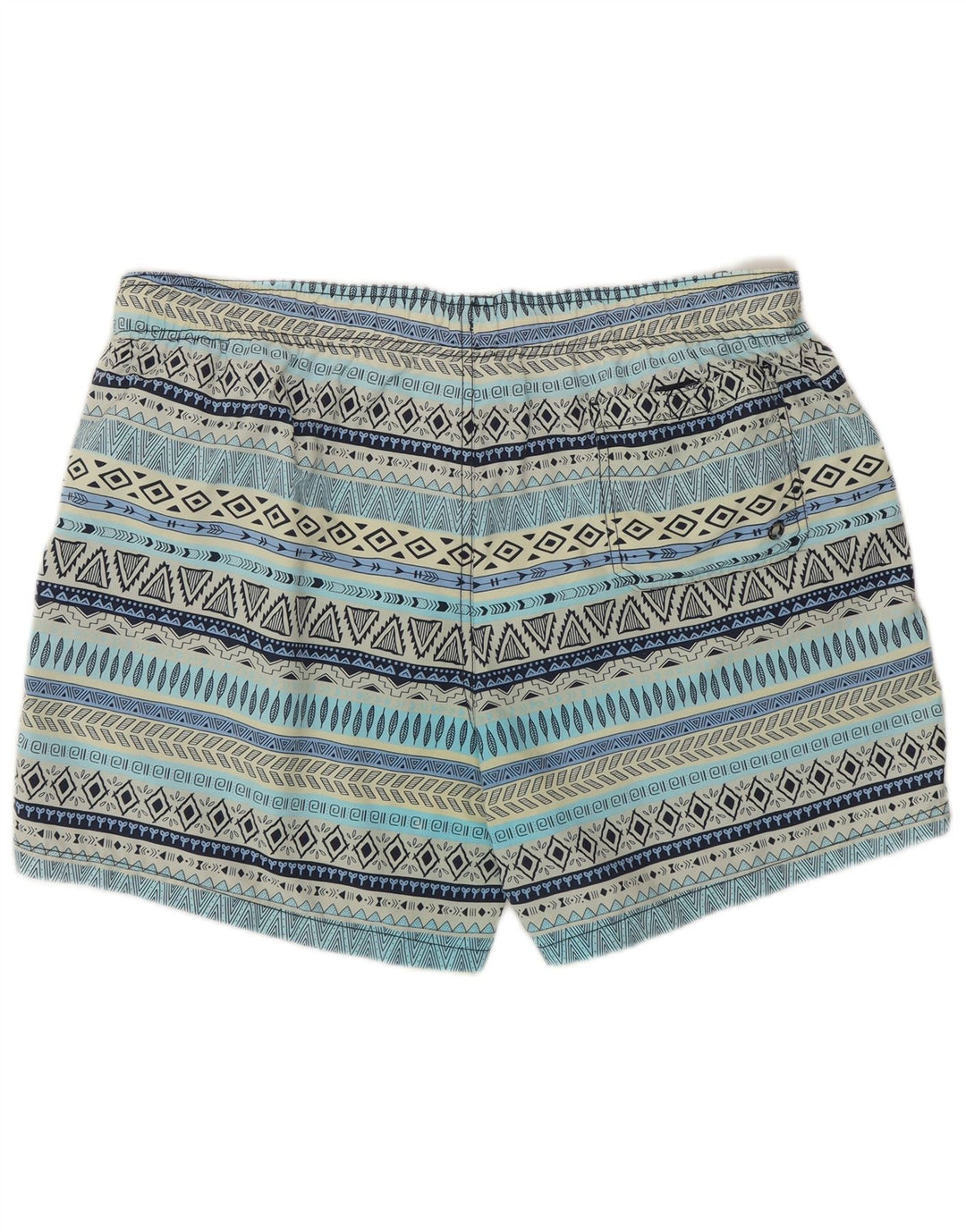 Maui and Sons Herren-Badeshorts 2XL, blaues geometrisches Polyamid