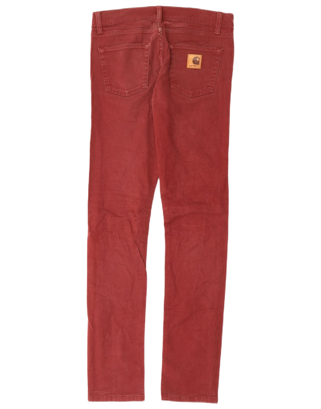 CARHARTT Damen Slim Freizeithose W30 L34 Burgunderrote Baumwolle