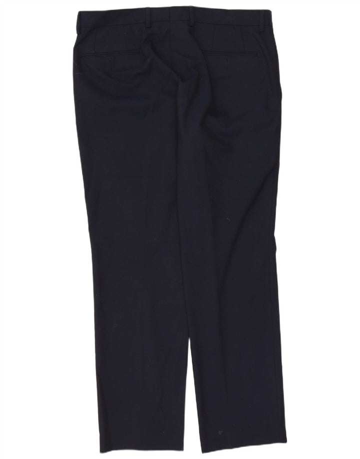 CHAPS Herren-Anzughose, gerade, W34, L30, Marineblau, Polyester