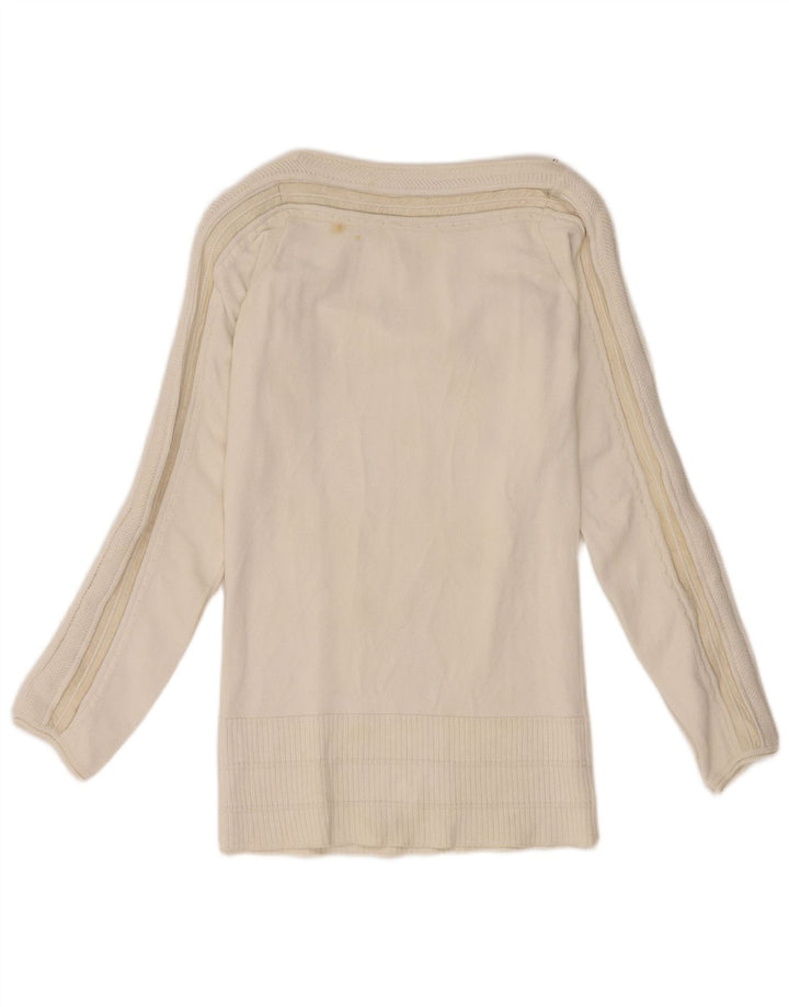 Gianfranco Ferre Damen-Pullover mit U-Boot-Ausschnitt, Gr. 10, Weiß