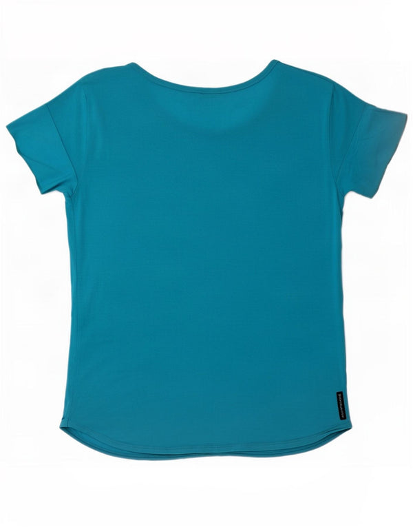 Armani Jeans Damen T-Shirt Top UK 12 Mittelblau