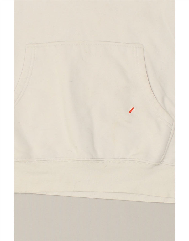 ASICS Womens Hoodie Jumper UK 16 Large White Cotton | Vintage Asics | Thrift | Second-Hand Asics | Used Clothing | Messina Hembry 