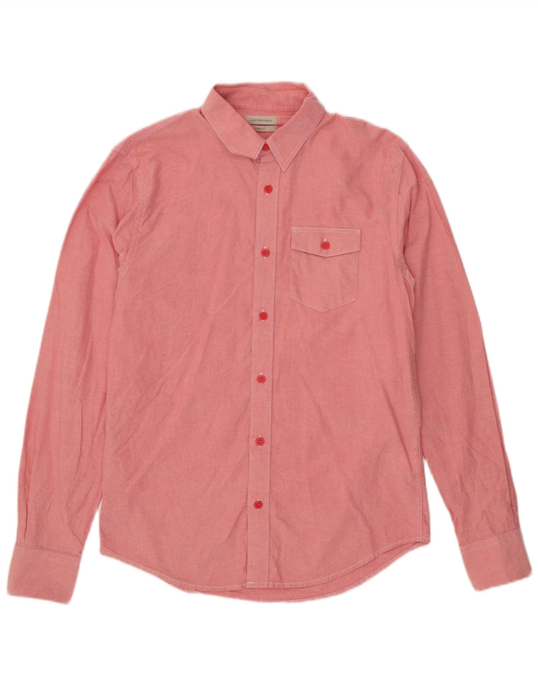 Calvin Klein Jeans Herren-Hemd, klein, rosa, Baumwolle