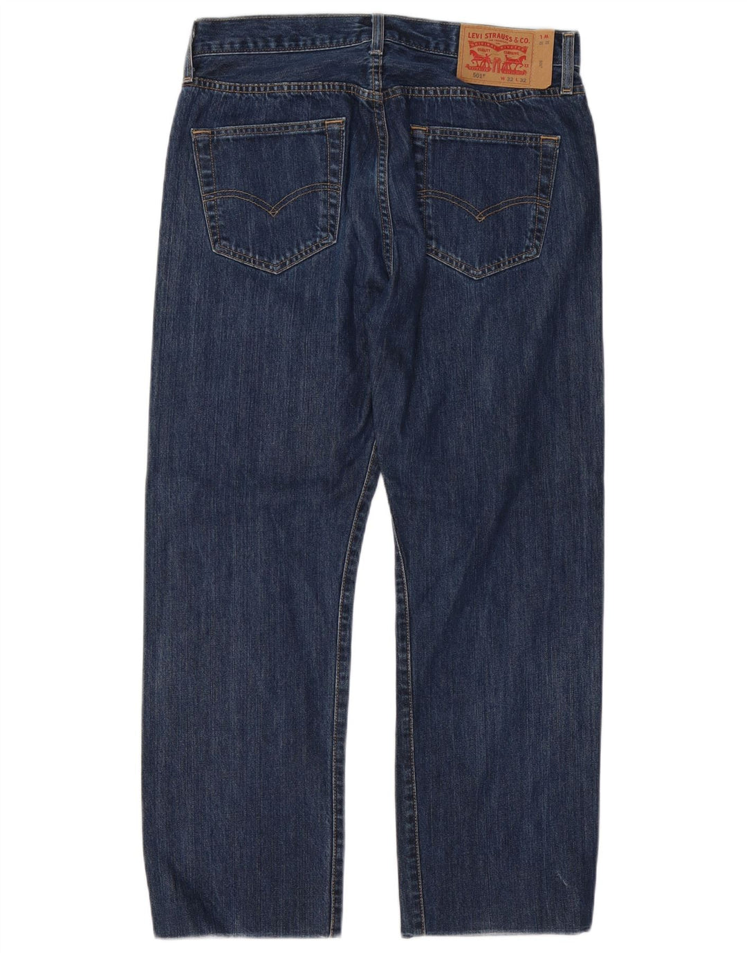 Levi's Herren 501 Straight Jeans W32 L27 Marineblaue Baumwolle