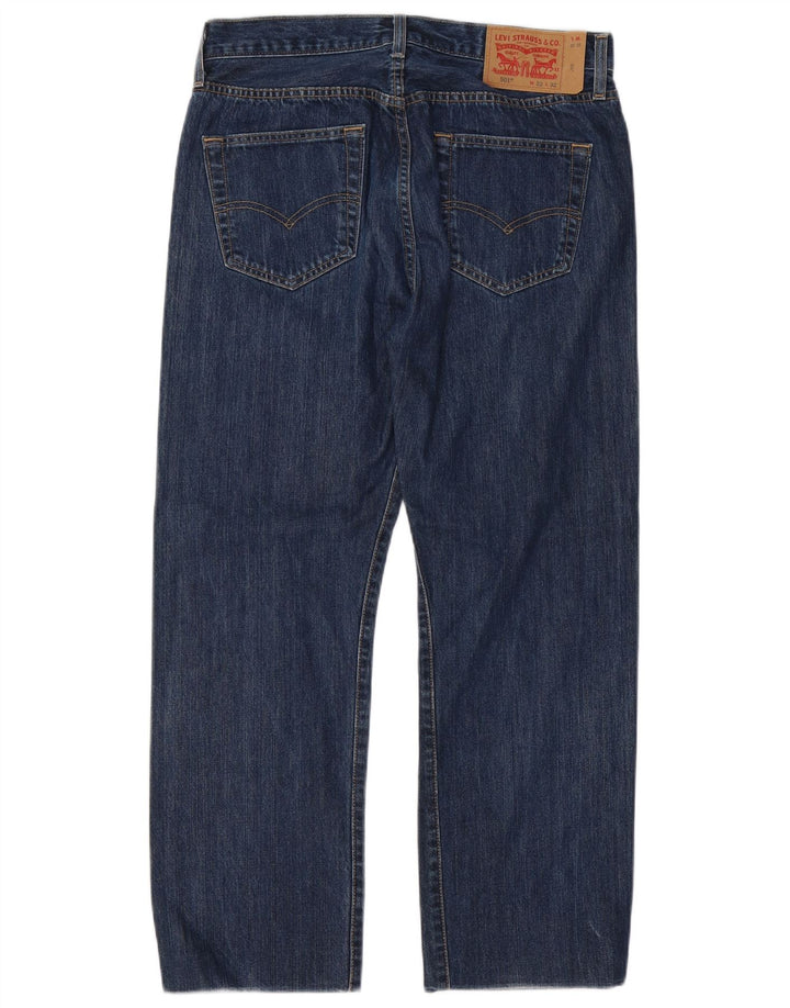 Levi's Herren 501 Straight Jeans W32 L27 Marineblaue Baumwolle