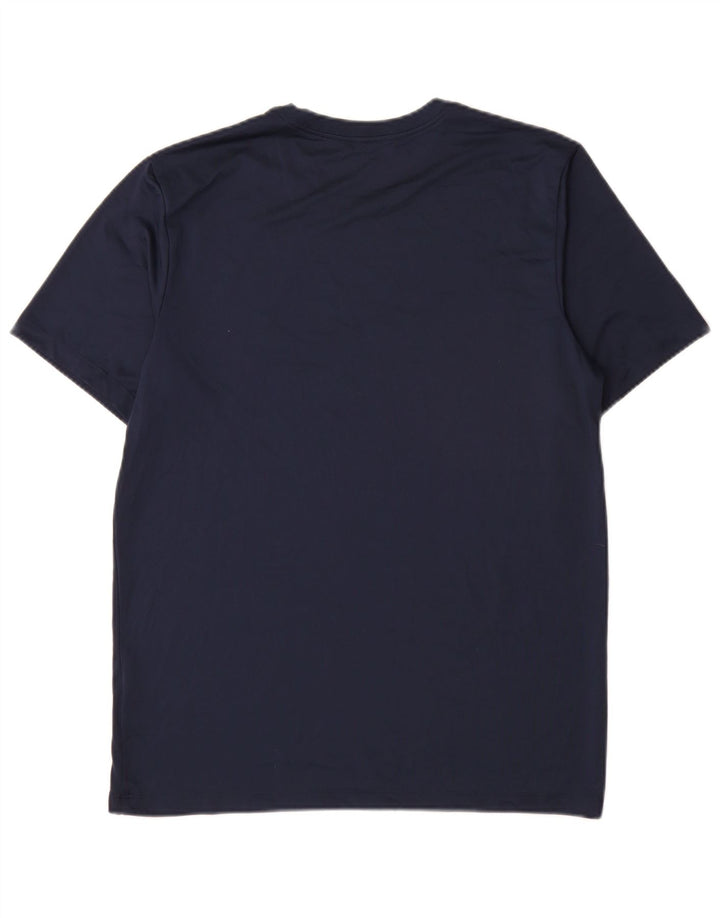 Nike Herren Dri Fit T-Shirt Top Mittel Marineblau Polyester