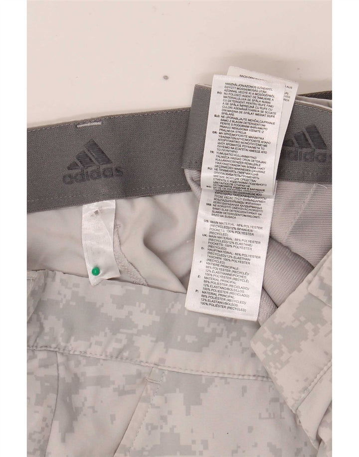 Adidas Herren-Sportshorts, großes graues Camouflage-Polyester