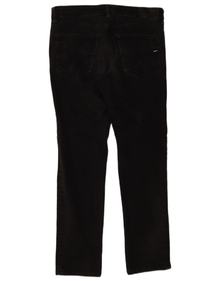 Gas Herren Straight Jeans W34 L29 Schwarze Baumwolle