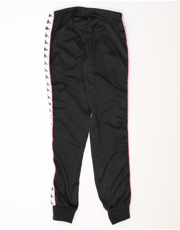 Kappa Womens Graphic Trainingshose Jogger UK 6 XS Schwarz Farbblock