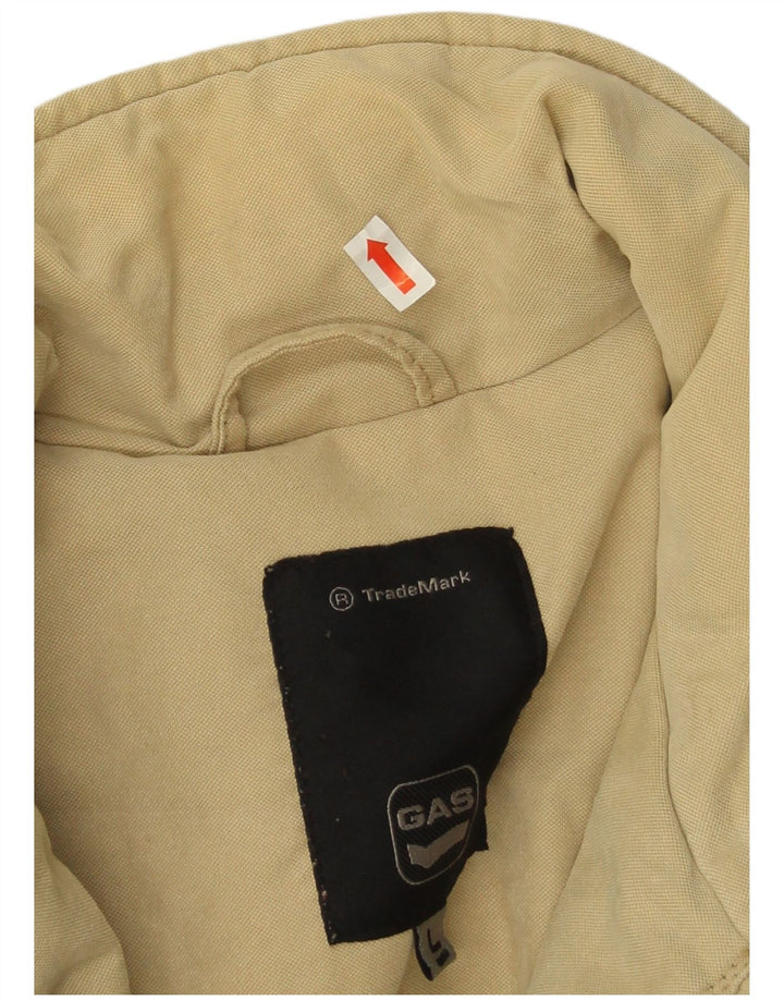 Gas Herren-Utility-Jacke UK 40 Large Beige Baumwolle