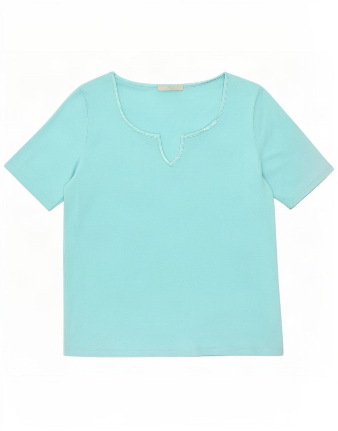 Marks & Spencer Damen T-Shirt Top UK 14 Medium Türkis Polyester