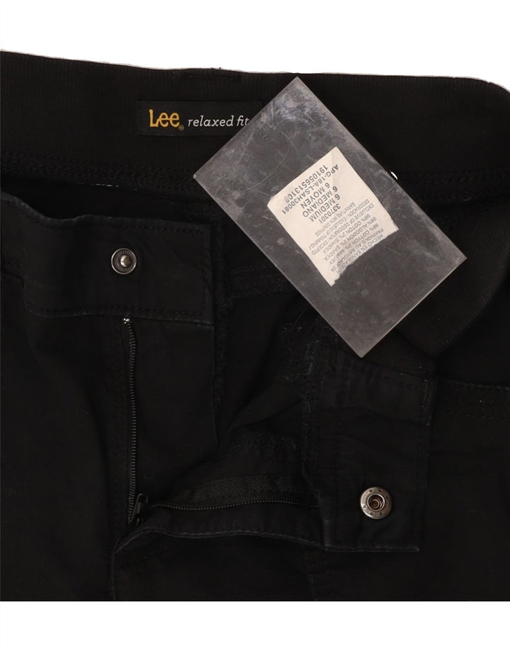 LEE Womens Relaxed Fit Bermuda Cargo Shorts US 6 Medium W33  Black Cotton Vintage Lee and Second-Hand Lee from Messina Hembry 
