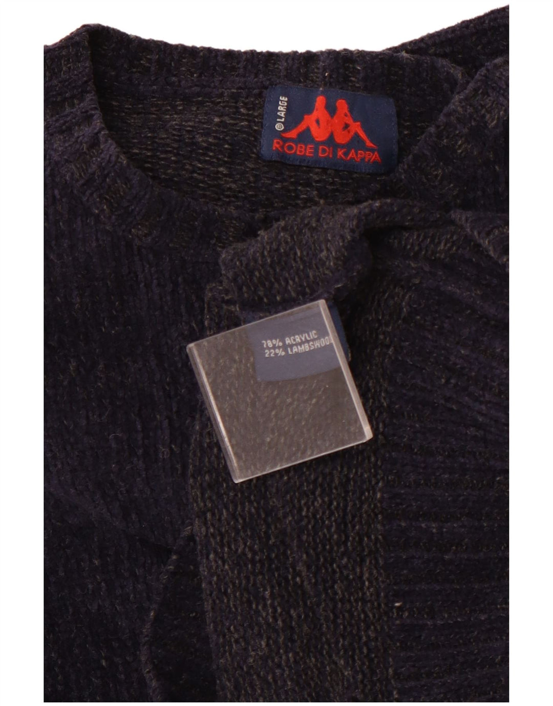 KAPPA Herren-Pullover mit Rundhalsausschnitt, groß, Marineblau, Acryl