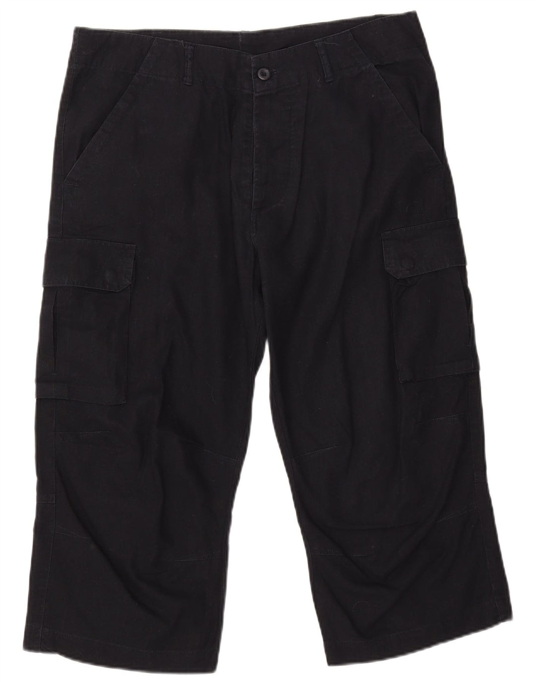 VINTAGE Gerade Cargo-Caprihose für Herren, W34, L21, Marineblau