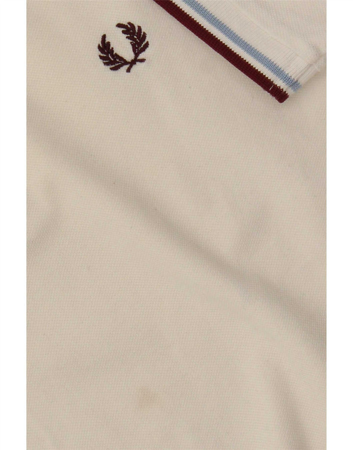 Fred Perry Herren-Poloshirt, große weiße Baumwolle