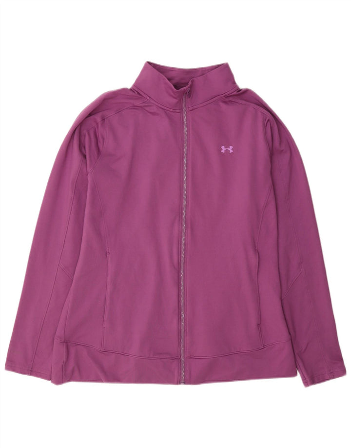 Under Armour Damen-Trainingsanzug-Oberteiljacke UK 14 Large Lila Polyester