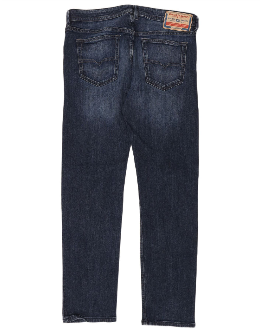 DIESEL Herren Buster Tapered Jeans W34 L34 Marineblaue Baumwolle