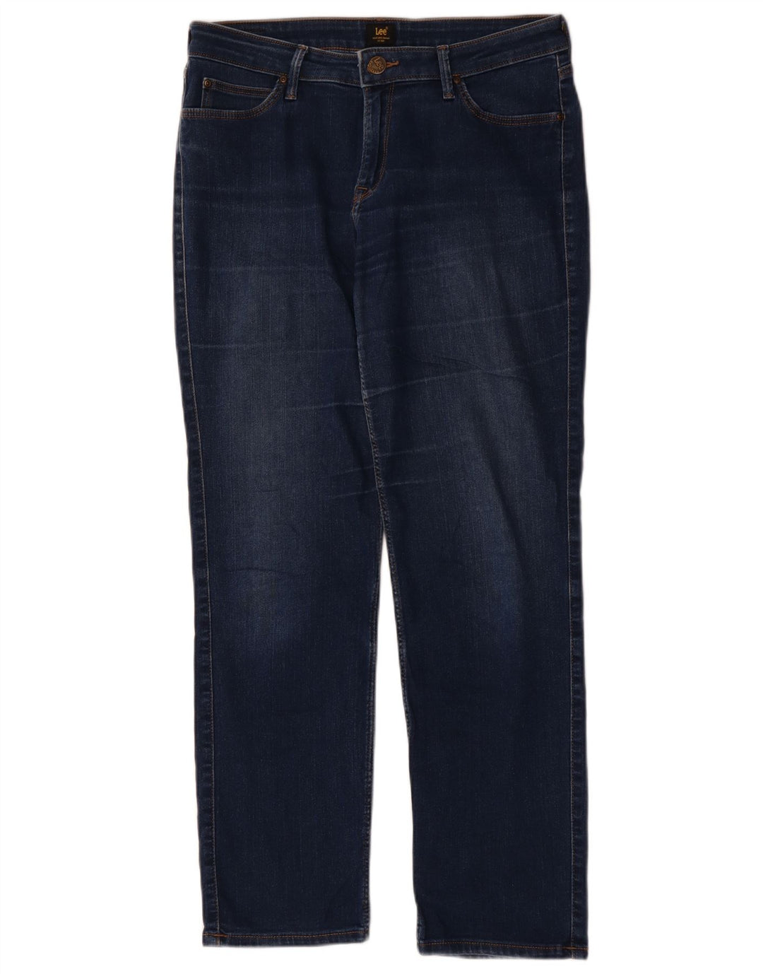Lee Damen Marion Straight Jeans W31 L28 Blaue Baumwolle
