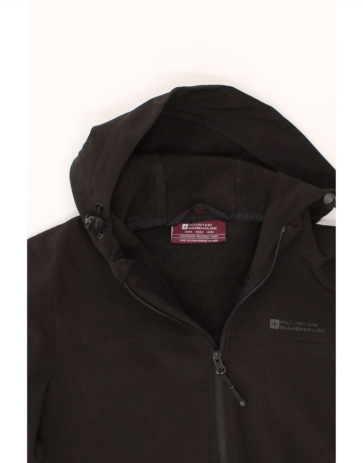 MOUNTAIN WAREHOUSE Womens Hooded Windbreaker Jacket UK 14 Large Black Vintage Mountain Warehouse and Second-Hand Mountain Warehouse from Messina Hembry 