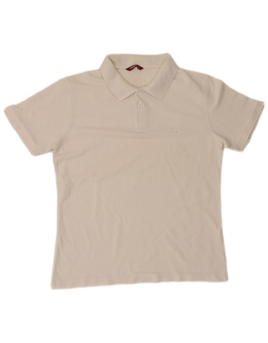 Carrera Herren-Poloshirt, groß, weiße Baumwolle