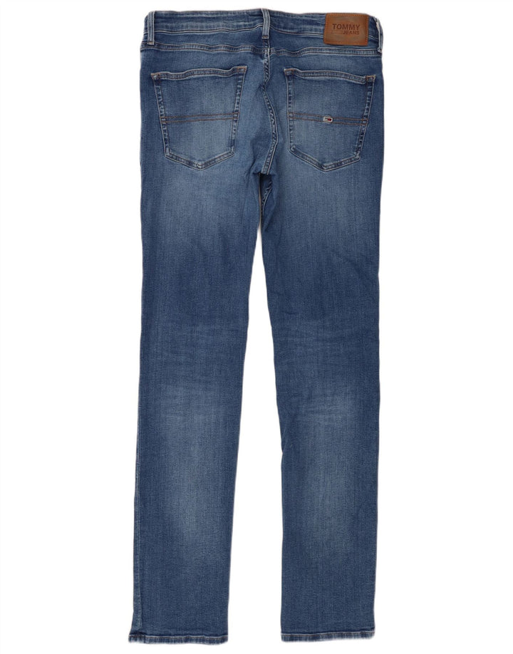 Tommy Hilfiger Herren Slim Jeans W34 L34 Blaue Baumwolle