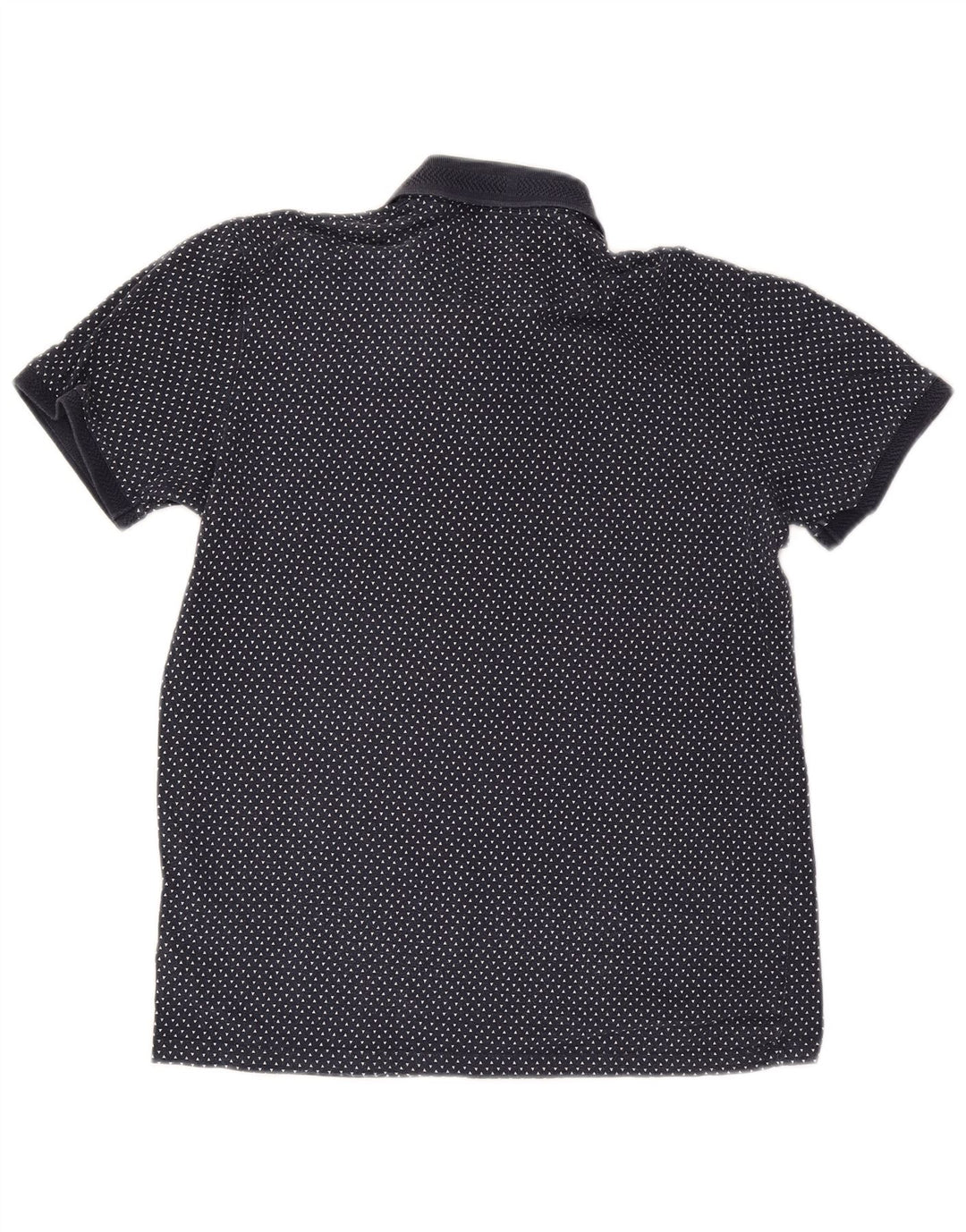 Ted Baker Herren-Poloshirt, Größe 3, mittelgroß, marineblau gepunktete Baumwolle
