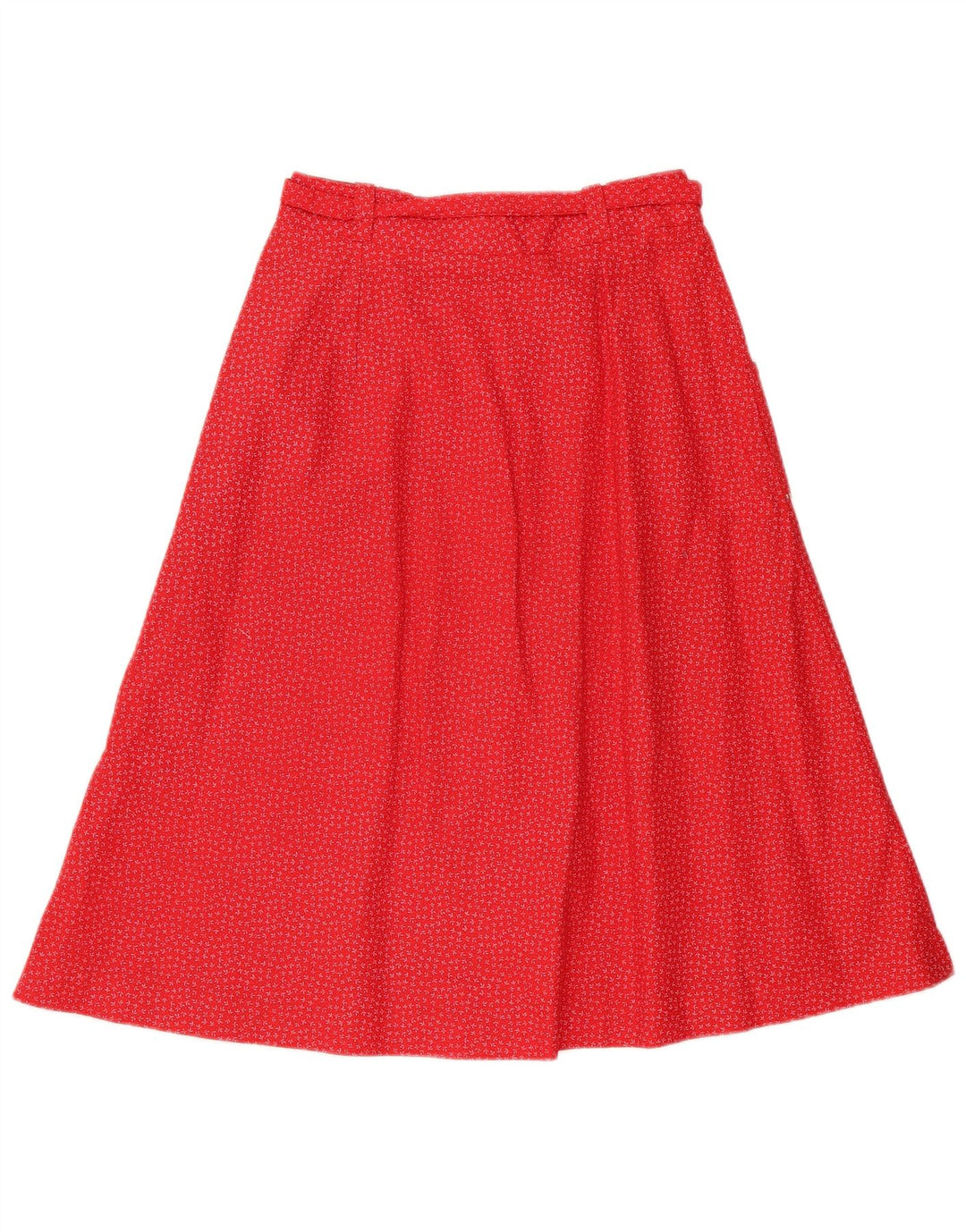 Vintage Damen A-Linie Rock IT 42 Medium W28 Rot geblümt