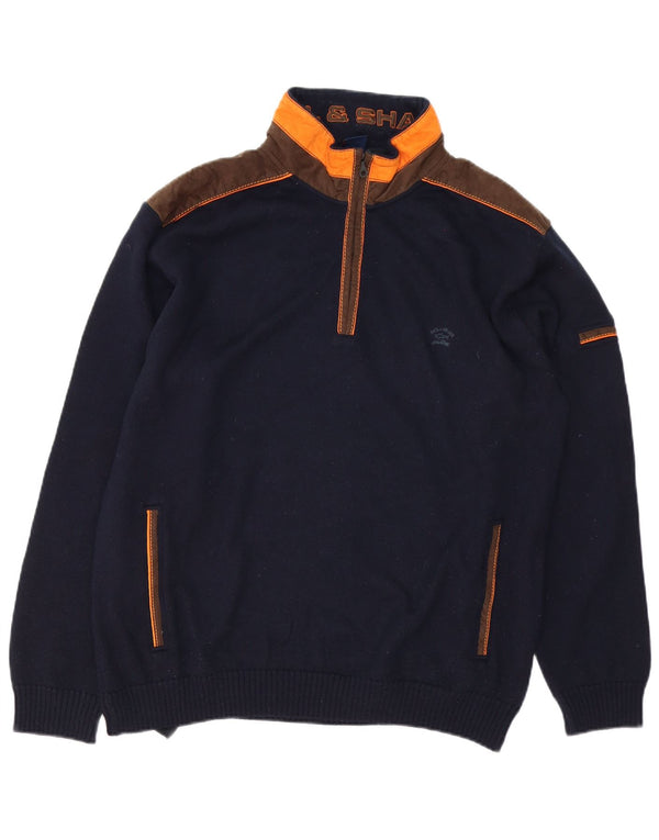 Paul & Shark Herren Yachting Zip Neck Pullover Pullover 2XL Marineblau