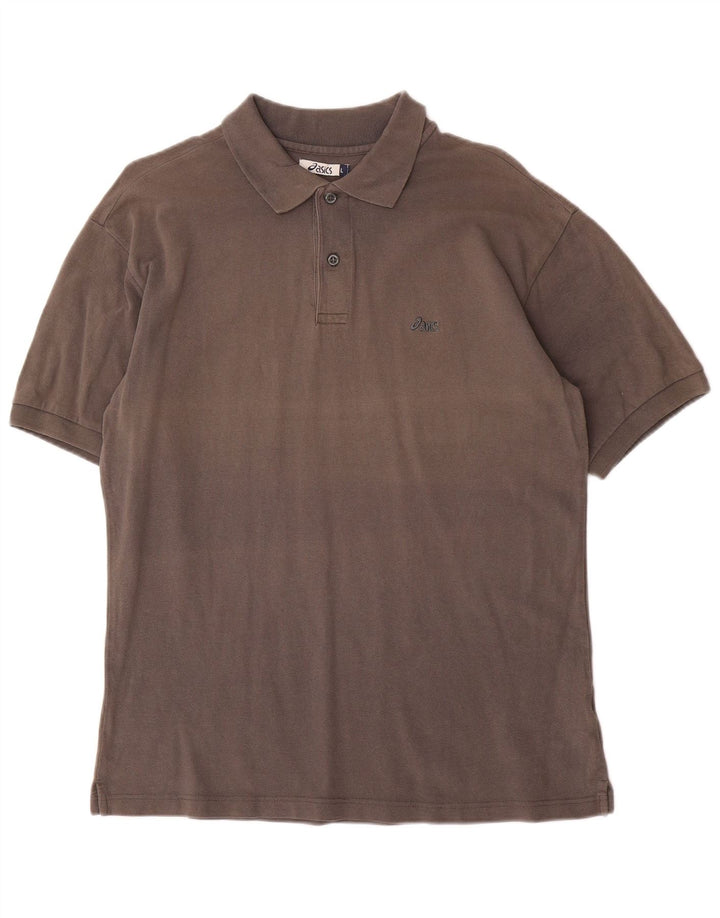 Asics Herren-Poloshirt, große graue Baumwolle