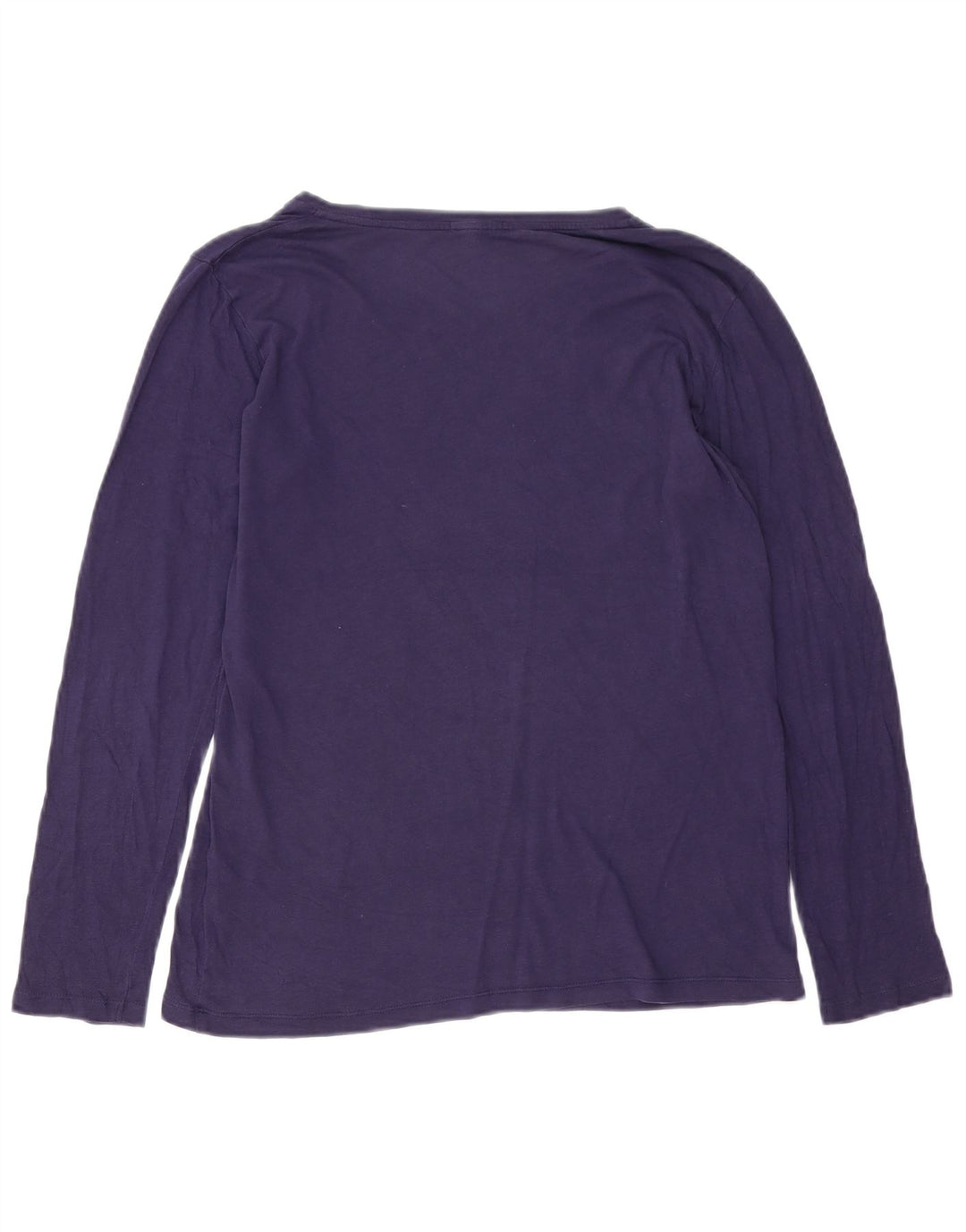 JIGSAW Damen Top Langarm UK 14 Medium Marineblau Modal