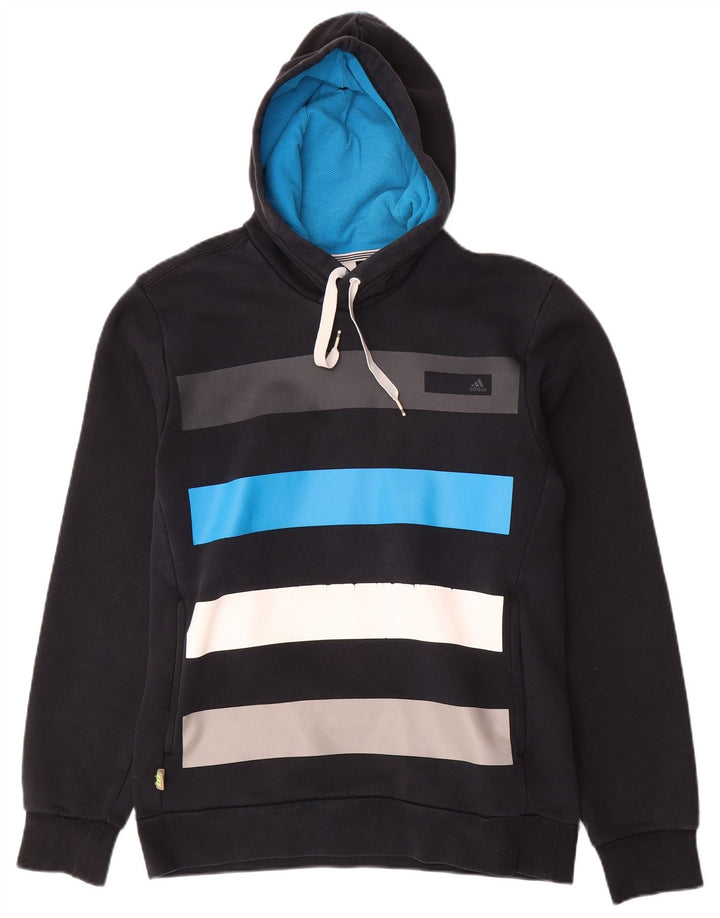 Adidas Herren Kapuzenpullover, Mittelschwarz, Colourblock-Baumwolle