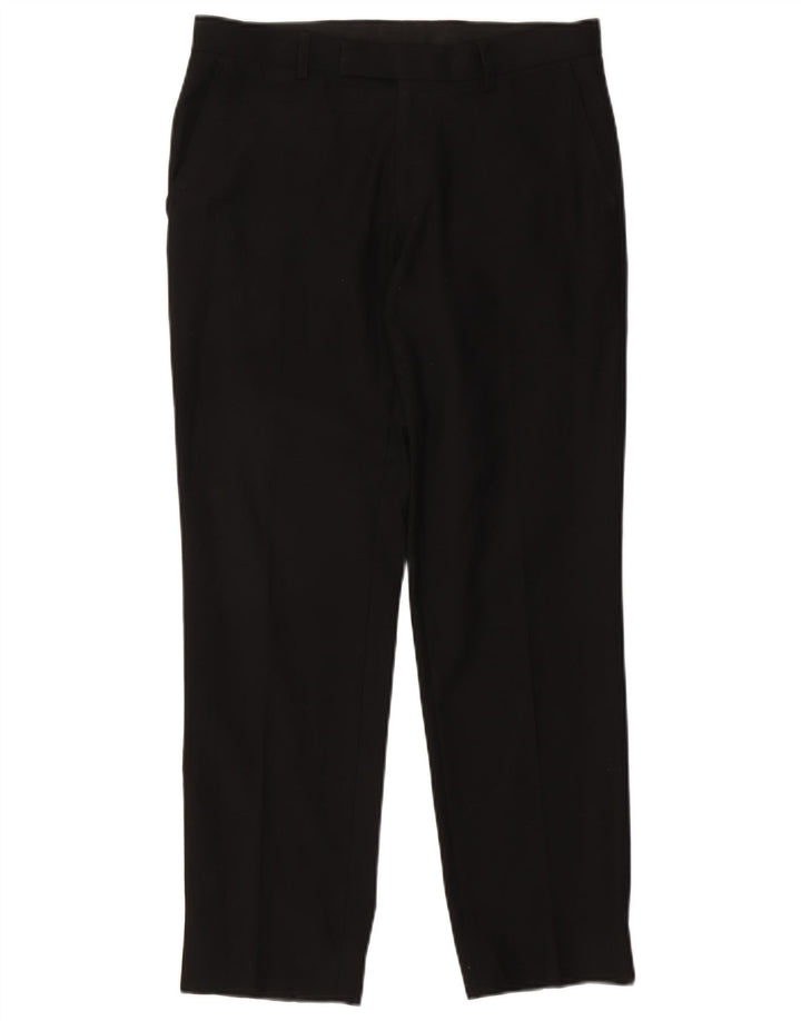 Marks & Spencer Herren-Anzughose mit gerader Passform, W32, L29, Schwarz