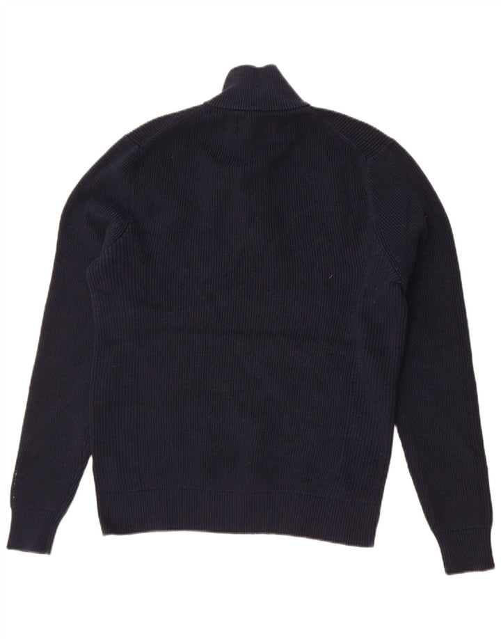 Marks & Spencer Damen-Pullover mit Reißverschluss am Hals, Gr. 14, mittleres Marineblau