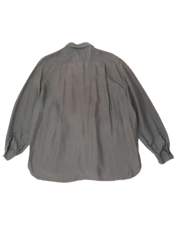 Vintage Damen Hemdbluse UK 18 XL Grau
