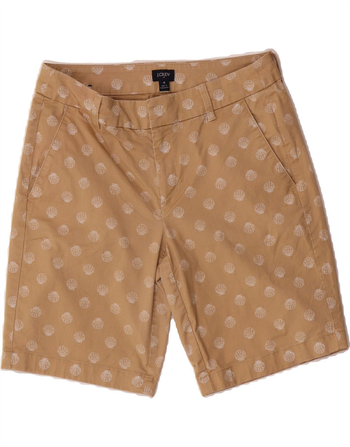 J. CREW Womens Abstract Pattern Chino Shorts US 4 Small W30 Beige Cotton Vintage J. Crew and Second-Hand J. Crew from Messina Hembry 