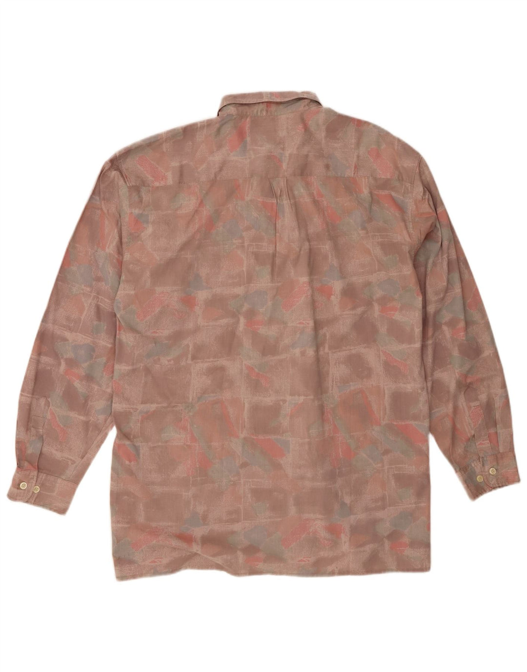 BERTO LUCCI Mens Comfort Fit Shirt Size 16 Large Multicoloured Geometric