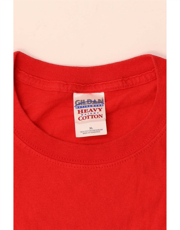 Vintage Herren Grafik T-Shirt Top XL Rot Baumwolle