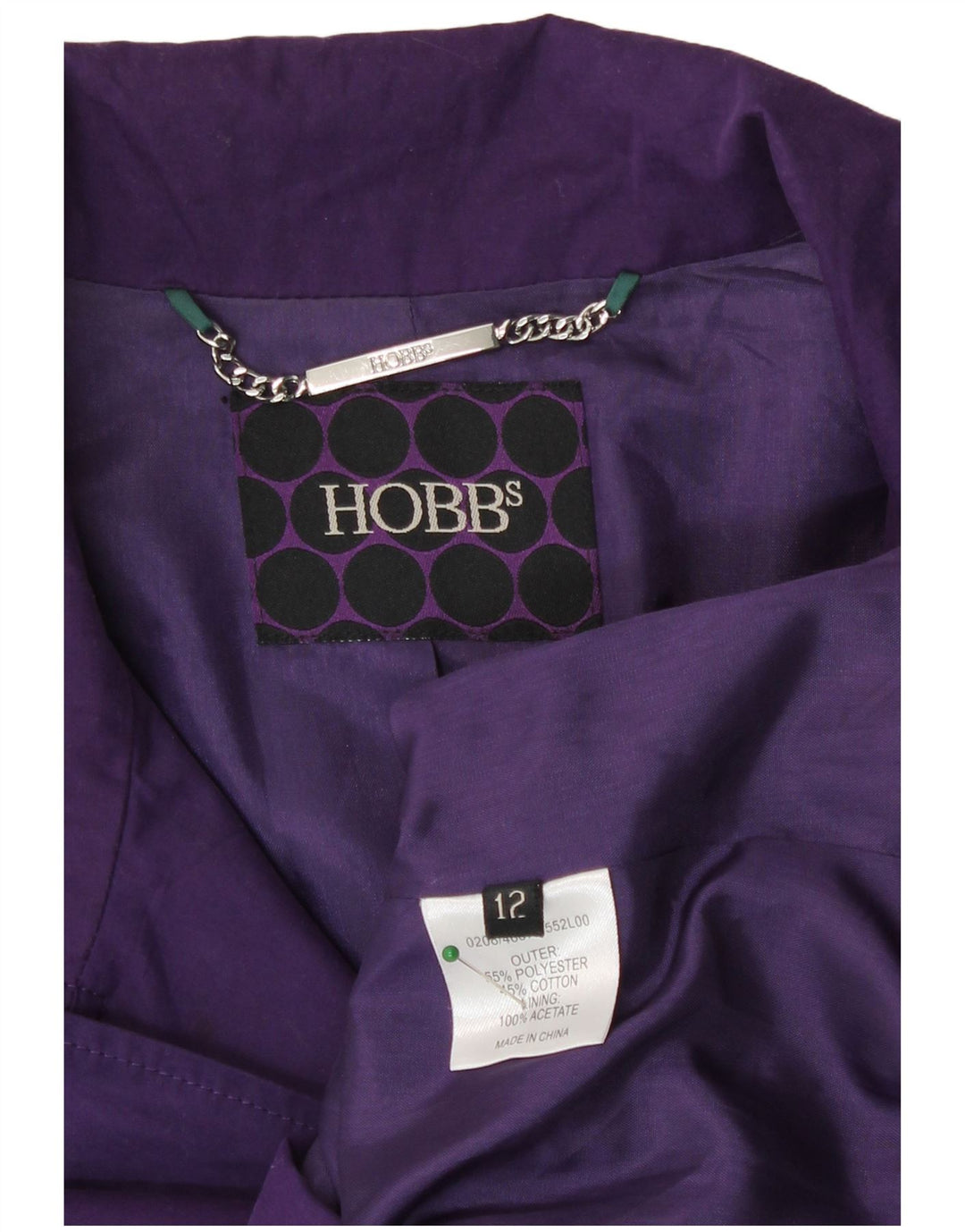 Hobbs Damen Trenchcoat UK 12 Mittellila Polyester