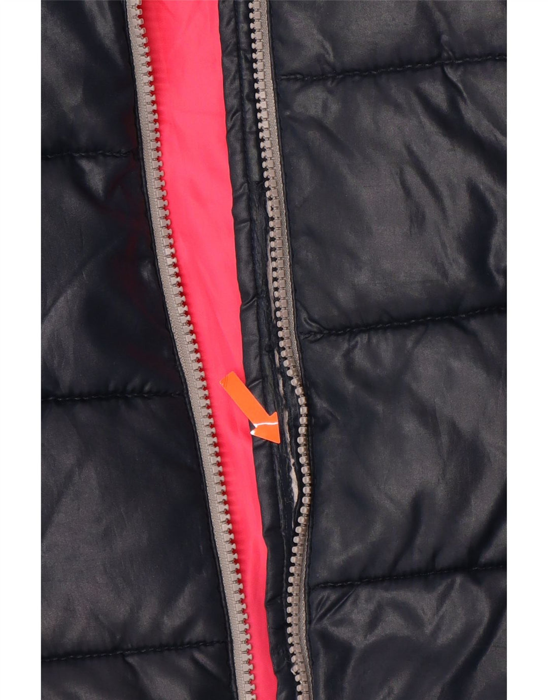 BENETTON Wattierte Mädchenjacke mit Kapuze, 4–5 Jahre, XS, Marineblau, Polyester