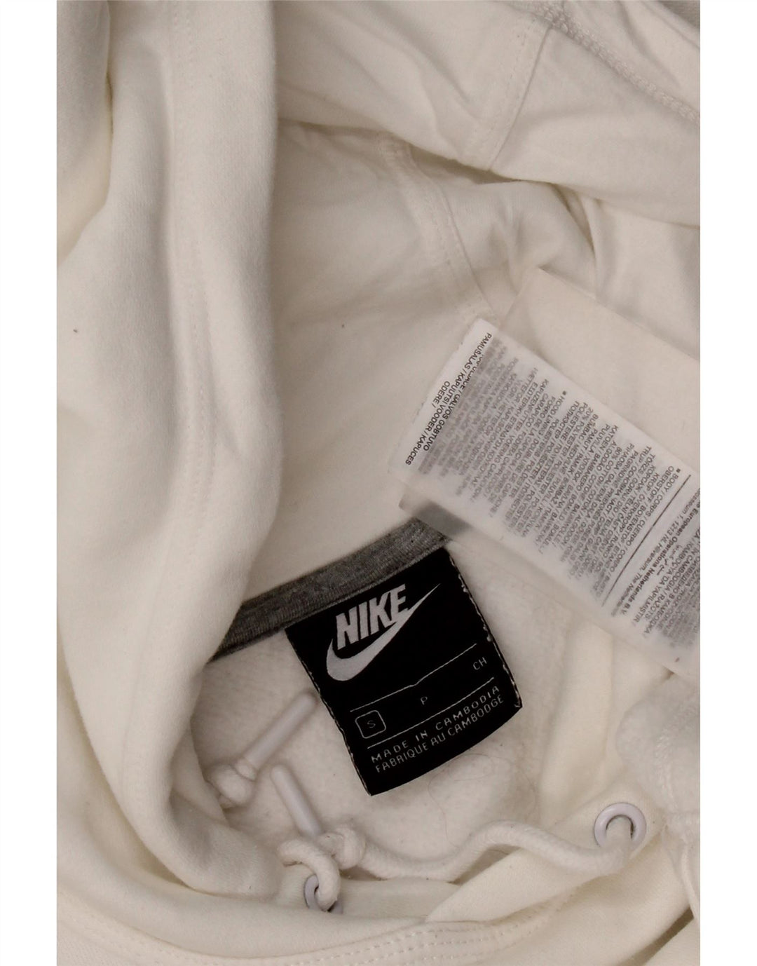 Nike Herren Kapuzenpullover, Größe S, weiße Baumwolle