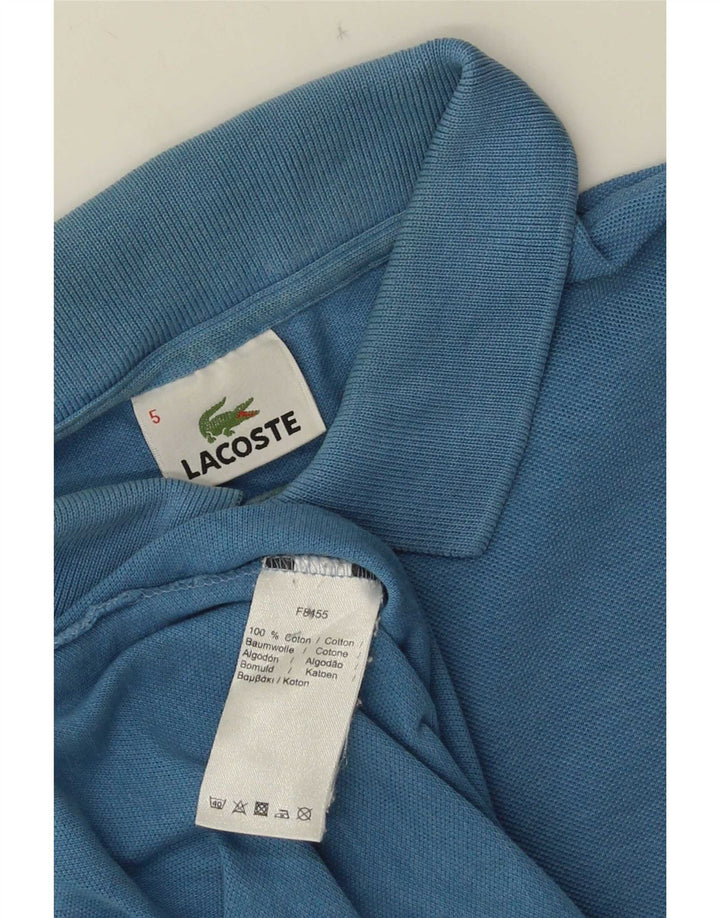 Lacoste Herren-Poloshirt, Größe 5, groß, blaue Baumwolle
