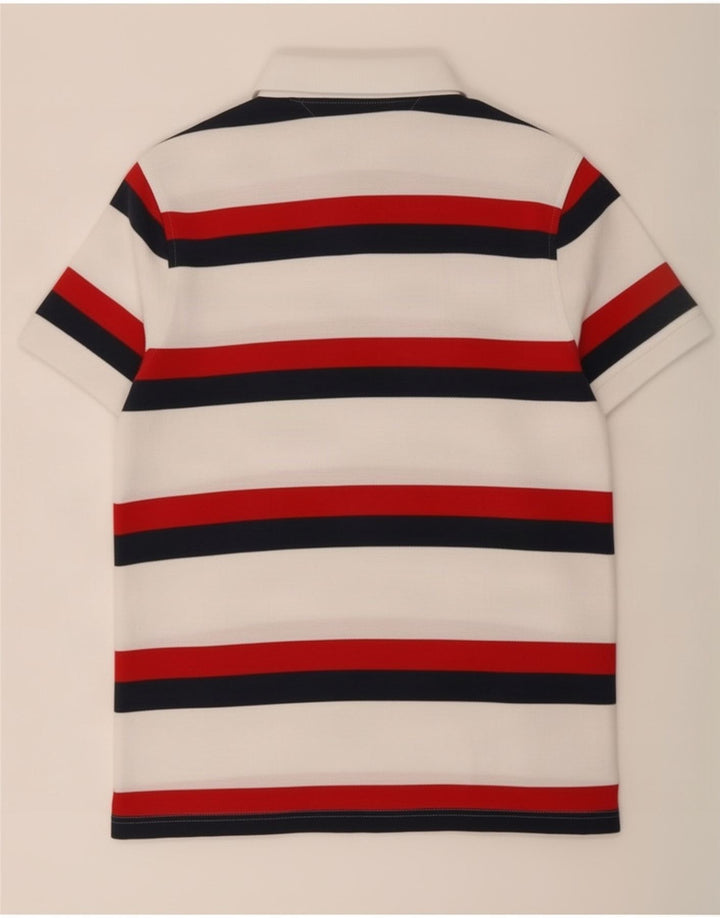 Tommy Hilfiger Herren-Poloshirt, klein, weiß gestreift