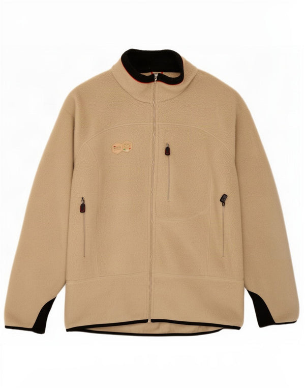 Fila Herren Fleecejacke UK 42 XL Beige Colourblock