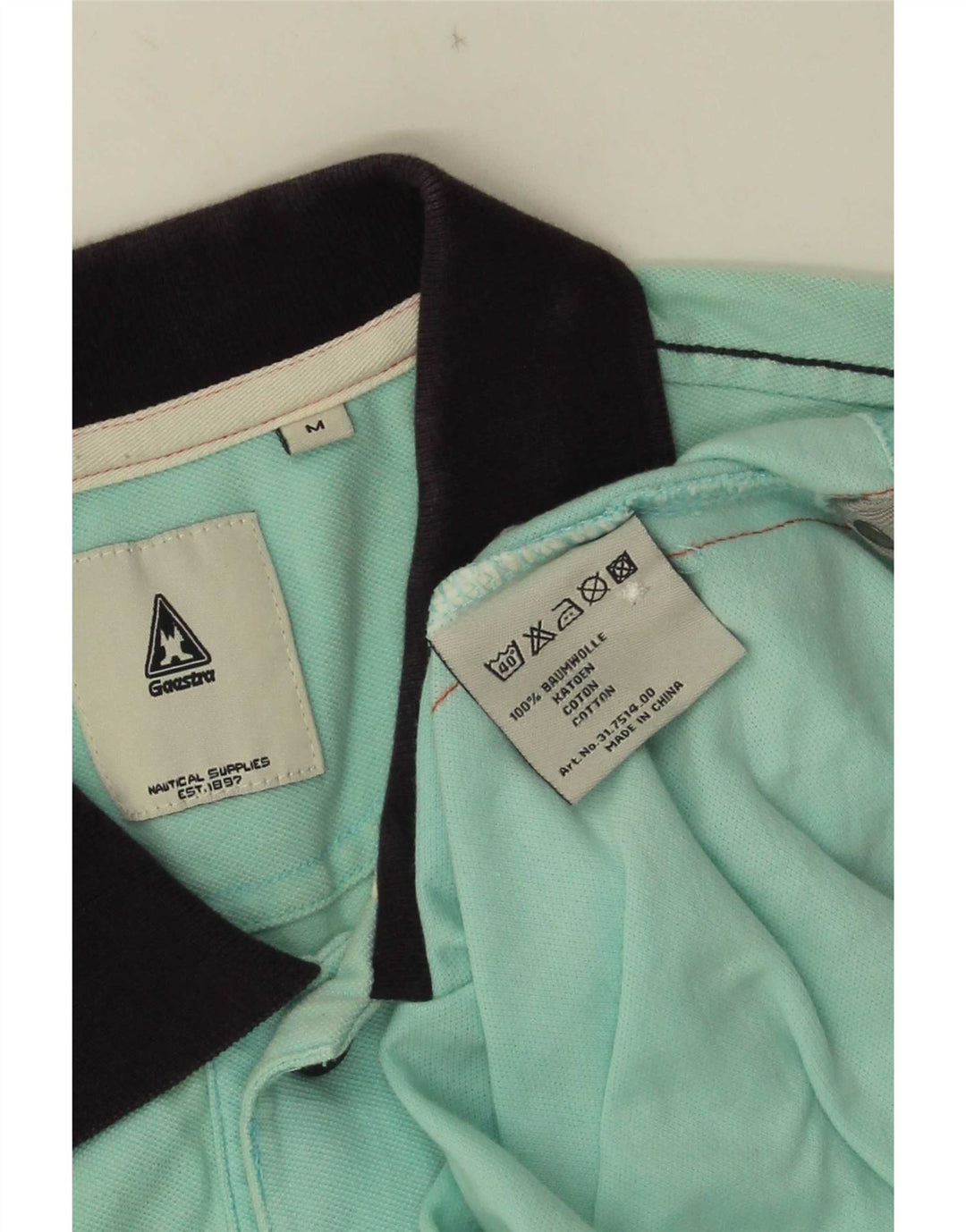 Gaastra Herren-Poloshirt mit Grafik, Mittelblau, Colourblock-Baumwolle